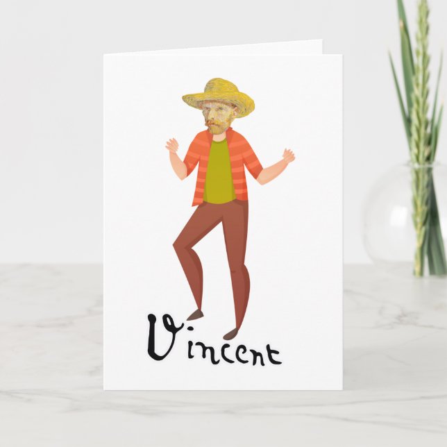 Carte De Remerciements Vincent Van Gogh Dancing (Devant)
