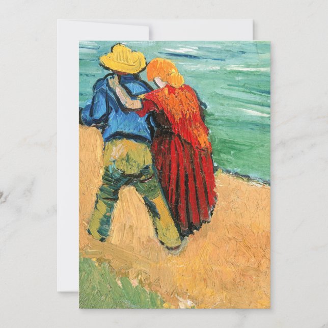 Carte De Remerciements Vincent van Gogh - Deux amoureux (Devant)