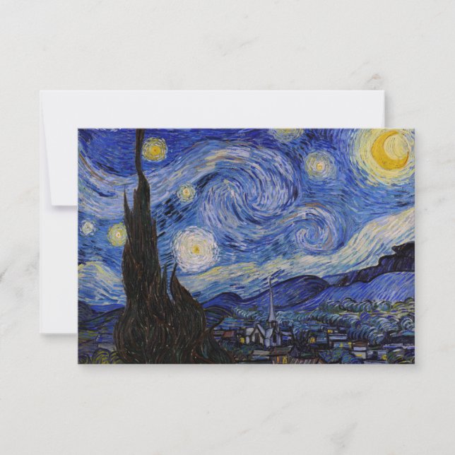 Carte De Remerciements Vincent Van Gogh - La nuit étoilée (Devant)