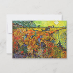 Carte De Remerciements Vincent van Gogh - Le vignoble rouge
