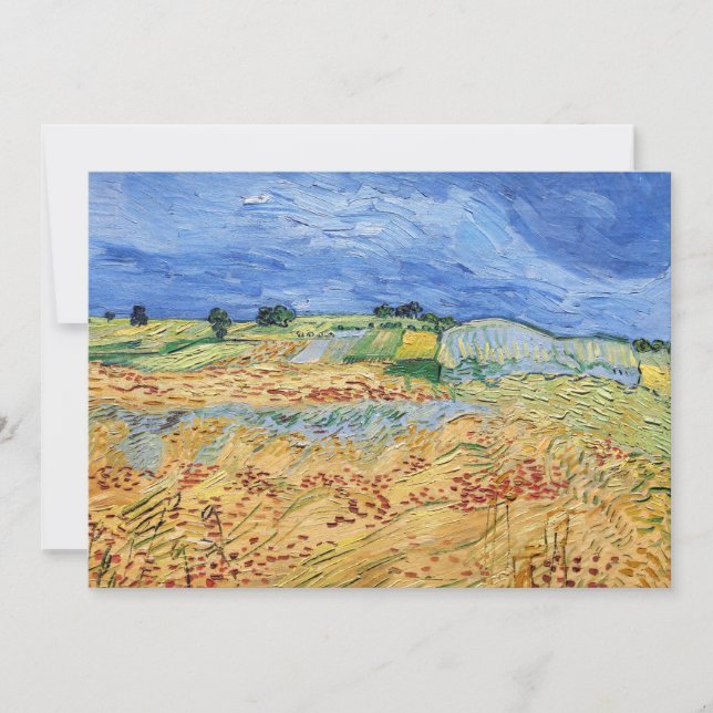 Carte De Remerciements Vincent van Gogh - Les champs / Plaine à Auvers (Devant)