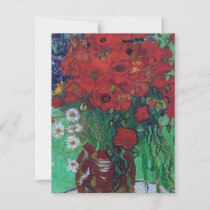 Carte De Remerciements Vincent Van Gogh - Les pavots et les marais rouges