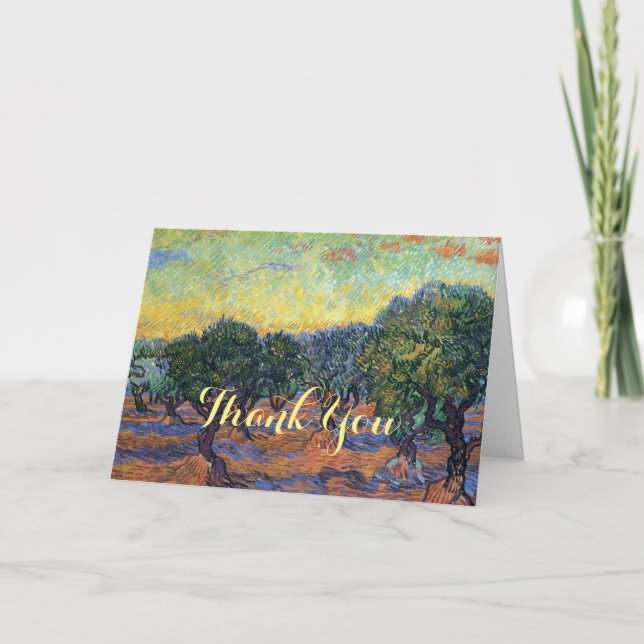 Carte De Remerciements Vincent Van Gogh Olive Grove Impressionnisme Art (Devant)