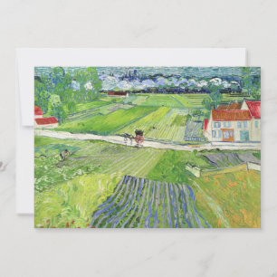 Carte De Remerciements Vincent van Gogh - Paysage avec Carrosse & Train