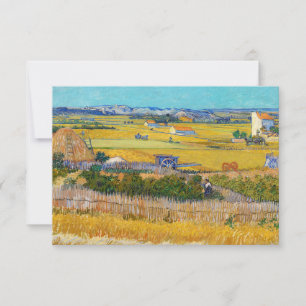 Carte De Remerciements Vincent van Gogh - Récolte à La Crau