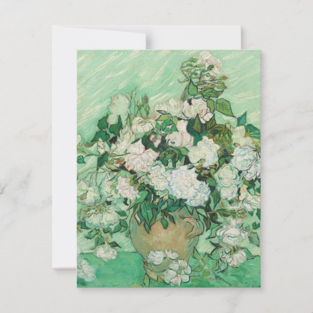 Carte De Remerciements Vincent Van Gogh - Roses (Devant)