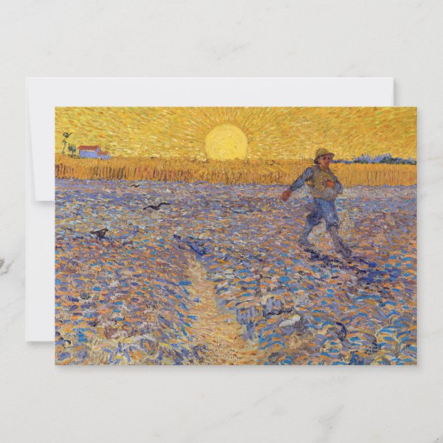 Carte De Remerciements Vincent van Gogh - Sower avec réglage Sun (Devant)