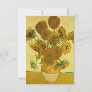Carte De Remerciements Vincent van Gogh - Vase avec quinze tournesols