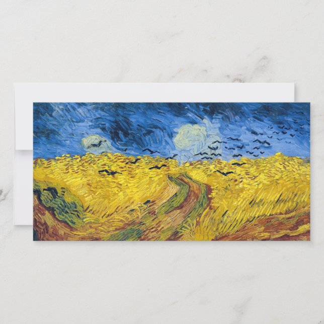 Carte De Remerciements Vincent van Gogh - Wheatfield with Crows (Devant)