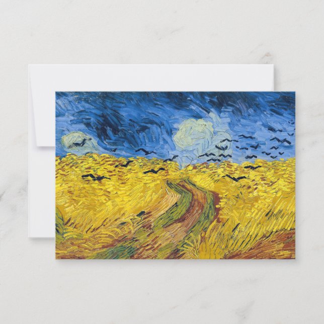 Carte De Remerciements Vincent van Gogh - Wheatfield with Crows (Devant)