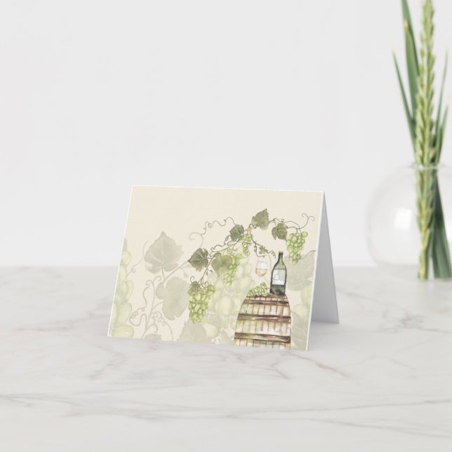 Carte De Remerciements Vins et vignobles inspirés (Devant)