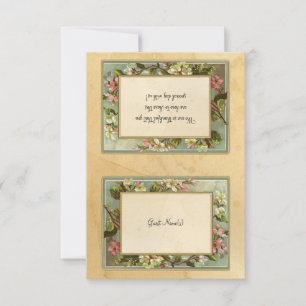 Carte De Remerciements Vintage Apple Blossom, Tea Staint Typographie do-i