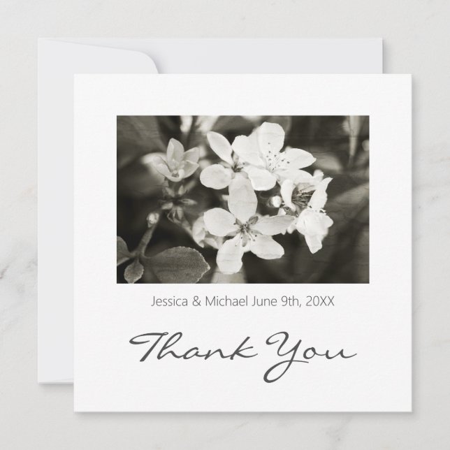 Carte de remerciements Vintage Ballerina Blossoms (Devant)