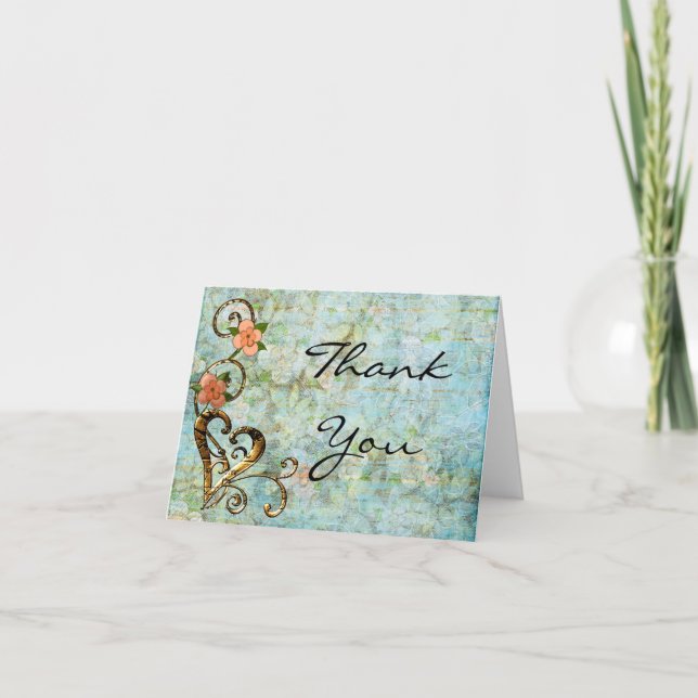 Carte de remerciements Vintage Chic Shabby (Devant)