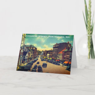 Carte De Remerciements Vintage Congress Street, Portsmouth, NH Photo