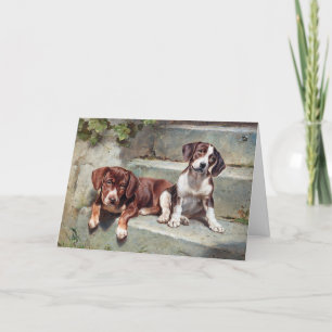 Carte De Remerciements Vintage Dog Art, votre texte