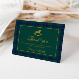 Carte De Remerciements Vintage Horse Rocheux Baby shower classique