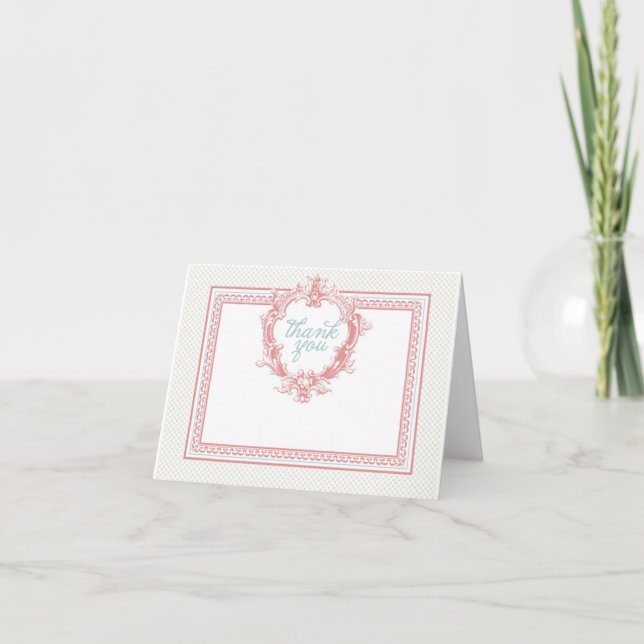 carte de remerciements vintage {plié} (Devant)