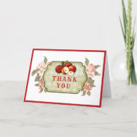 Carte de remerciements vintage plié Apple