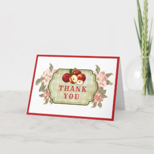 Carte de remerciements vintage plié Apple