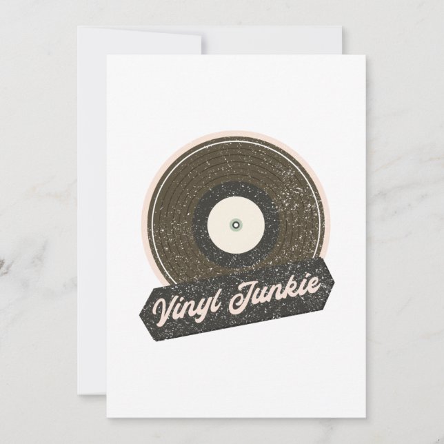 Carte De Remerciements Vinyl Junkie (Devant)