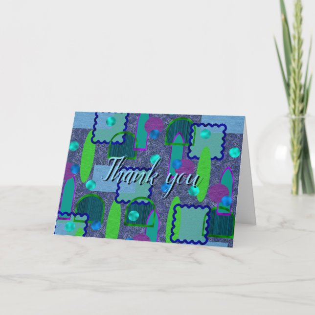 Carte De Remerciements Violet and Shadow Mirrors (Devant)