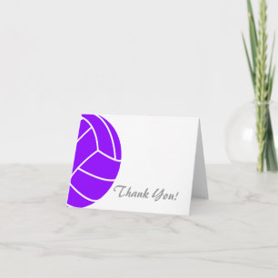 Carte De Remerciements Violet Purple Volleyball