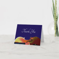 Violon musical Élégant Script Navy Bleu