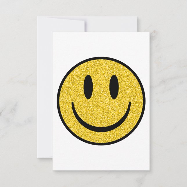 Carte De Remerciements Visage de sourire parties scintillant (Devant)