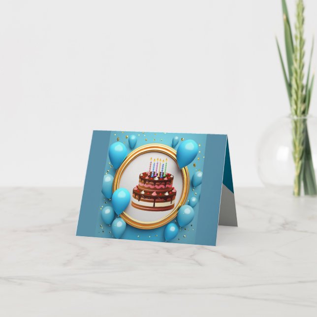 Carte De Remerciements "Voeux d'anniversaire" (Devant)