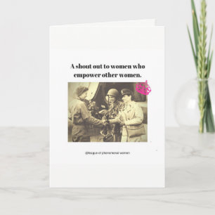 Carte De Remerciements Voici à toutes les femmes qui autorisent d'autres