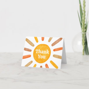 Carte De Remerciements Voici le Baby shower Sun
