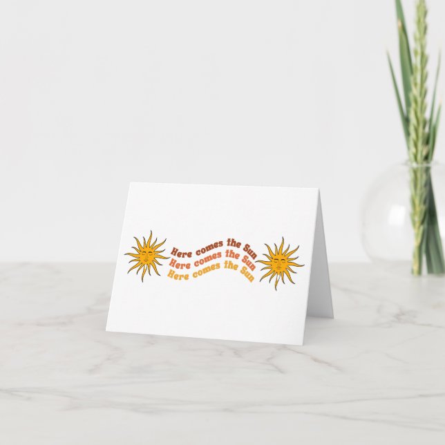 Carte De Remerciements Voici Le Soleil (Devant)