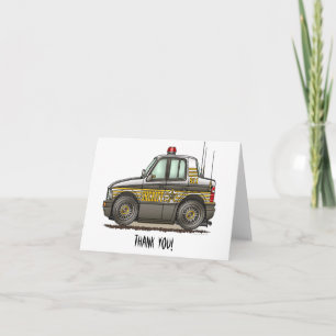 Carte De Remerciements Voiture Sheriff