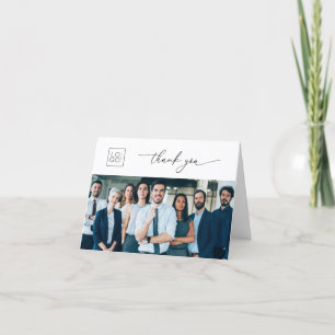 Carte De Remerciements Votre logo ici Photo personnalisée Entreprise