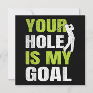 Carte De Remerciements Votre trou est mon but - Golfeur Humour de golf P