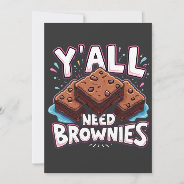 Carte De Remerciements Vous avez besoin de Brownies Chocolate Cake Sweet  (Devant)