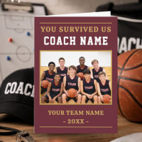 Vous avez survécu à nous Coach Basketball Photo dr