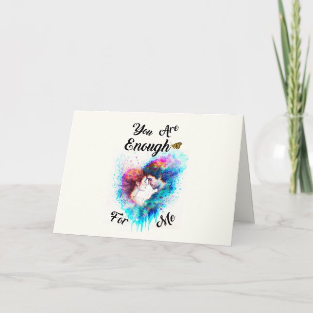 Carte De Remerciements Vous Êtes Assez Pour Moi Bestie Couple Love Valent (Devant)