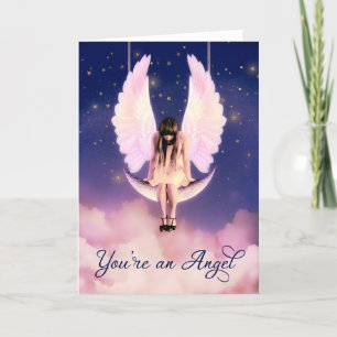 Carte De Remerciements Vous êtes et Angel Celestial en train de balancer