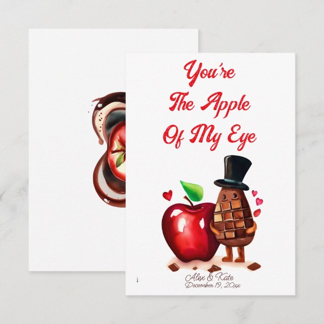 Carte De Remerciements Vous êtes la Apple Of My Eye Card (Devant / Derrière)