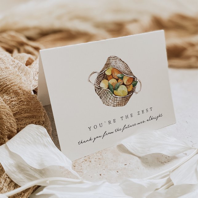 Carte De Remerciements Vous êtes la Fête de mariage au citron Zest (Créateur téléchargé)