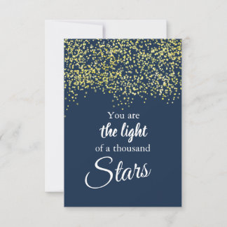 Carte De Remerciements "Vous êtes la lumière d'un millier d'étoiles" cart