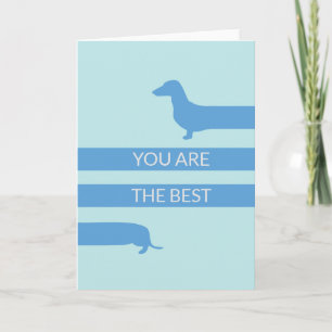Carte De Remerciements Vous êtes le meilleur dachshund drôle