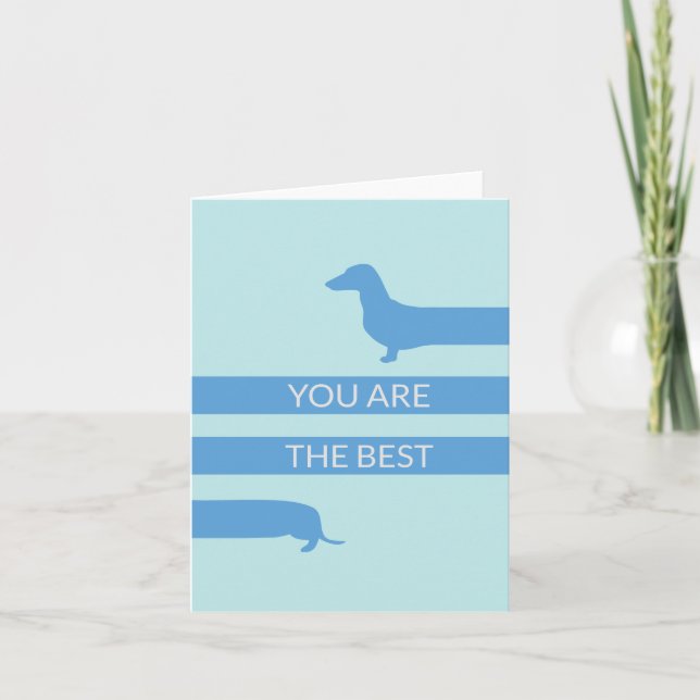 Carte De Remerciements Vous êtes le meilleur dachshund drôle (Devant)
