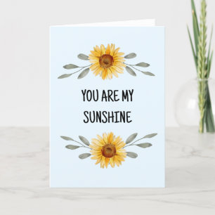 Carte De Remerciements Vous êtes mon soleil maman Happy Mothers Day Card
