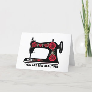 Carte De Remerciements Vous êtes si belle machine à coudre gratitude