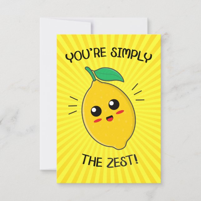 Carte De Remerciements Vous êtes simplement le jeu alimentaire Zest (Devant)