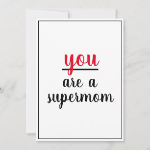 Carte De Remerciements Vous êtes un Supermom Gesture Mère Appréciation