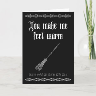 Carte De Remerciements Vous me faites me sentir au chaud... Goth Valentin